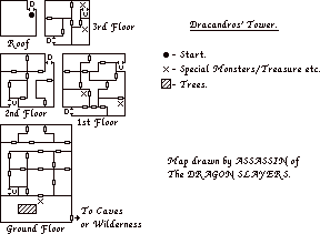 Map of the Dracandros' Tower -Curse of the Azure Bonds