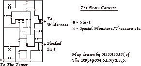 Map of the Drow Caverns -Curse of the Azure Bonds