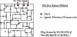 Map of the Fire Knife Hideout -Curse of the Azure Bonds