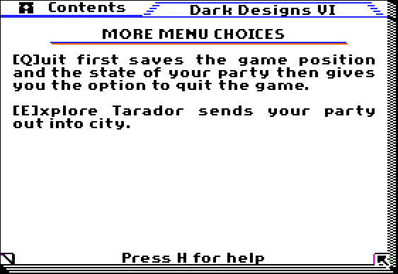 Dark Designs VI: Restoration -Menu2