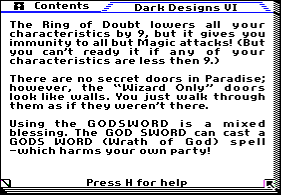 Dark Designs VI: Restoration -Hints11