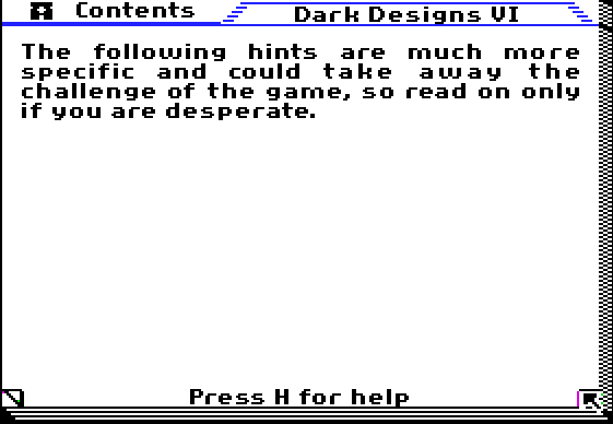Dark Designs VI: Restoration -Hints8