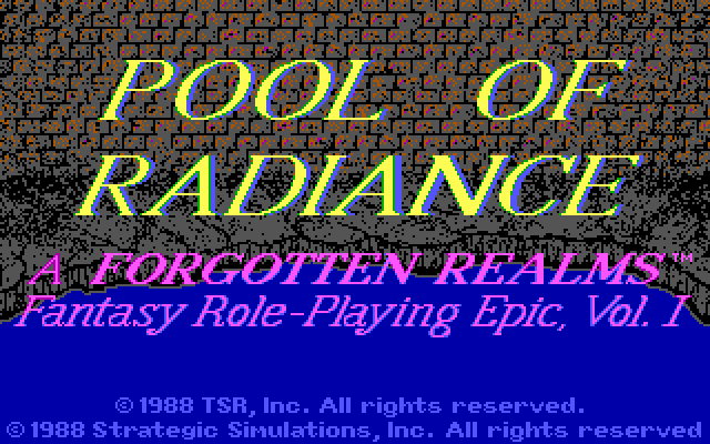Pool of Radiance 1988 Title Image